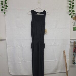 *NWT* Obey Propaganda Womens Home Again Jumpsuit Heather Black Sleeveless XS